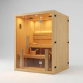 Traditional Steam Sauna Built for Home Use, 3000W Power, Chile Pine Wood, LED Lights, designed for long-term use