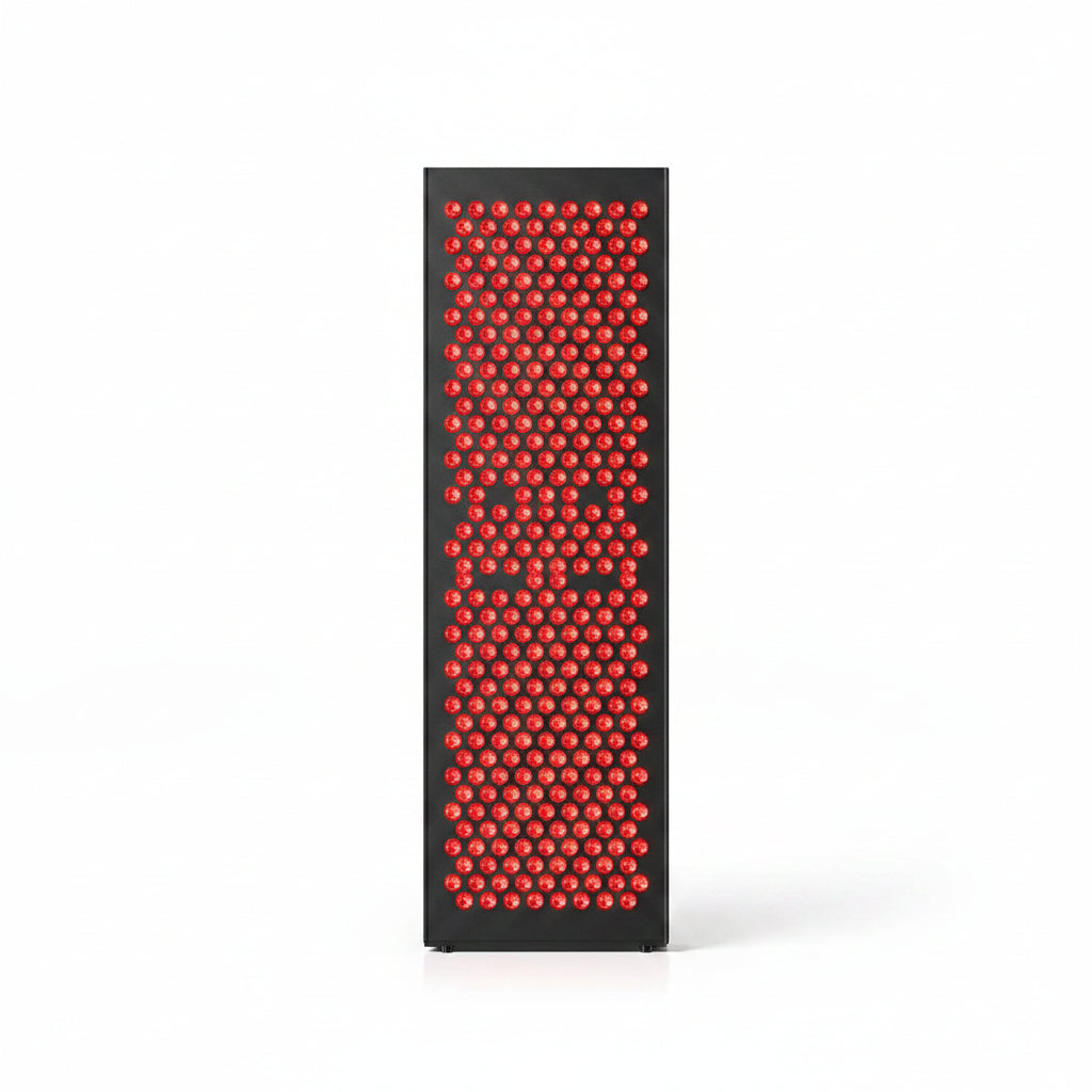 Red Light Therapy Box, 5In1 LED with 630-660-810-830-850, Metal Case, 3 Modes Red Light Panel with Soft Belt, 6 Timing Set - 9 Pulse Modes - 4-Level - Red Light Therapy Panel for Body