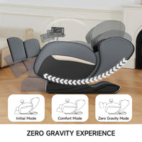 Zero Gravity Massage Chair, Shiatsu Massage Relaxation Recliner with Heating and Bluetooth, Black — product view 10