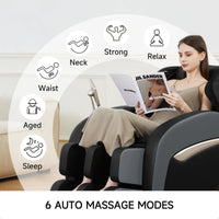 Zero Gravity Massage Chair, Shiatsu Massage Relaxation Recliner with Heating and Bluetooth, Black — product view 5