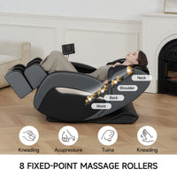Zero Gravity Massage Chair, Shiatsu Massage Relaxation Recliner with Heating and Bluetooth, Black — product view 9